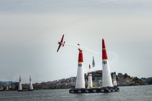 Pete McLeod hits a pylon during racing at Rovinj. Photo by Samo Vidic